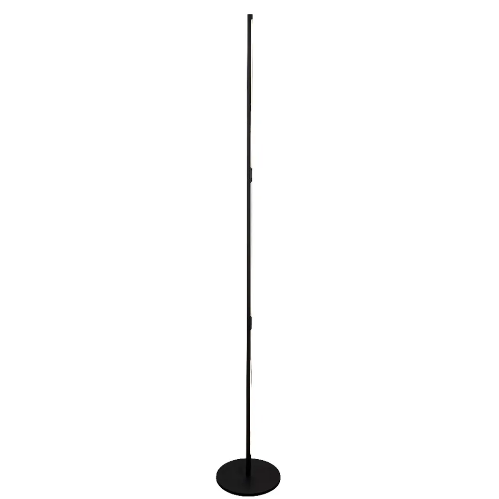 Lampade Da Terra-Selezionato da Mazzolaluce Piantana cilindro sottile nera moderna led 25w 3000k