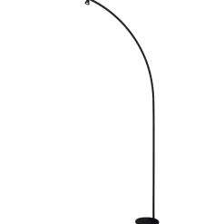 Lampade Da Terra-Selezionato da Mazzolaluce Piantana curva design moderna h251 cm nera da lettura per soggiorno