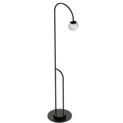 Lampade Da Esterno Giardino-Linea Light Piantana da esterno design ip65 nero sfera bianca led 3000k