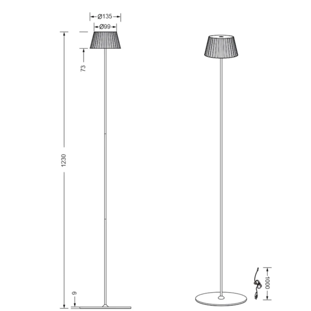 Lampade Da Esterno Giardino-Selezionato da Mazzolaluce Piantana da esterno portatile senza fili led 3000k moderna