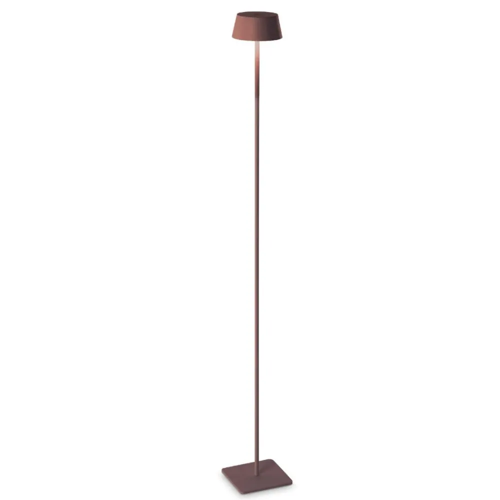 Lampade Da Esterno Giardino-Ideal Lux Piantana da esterno pure pt marrone