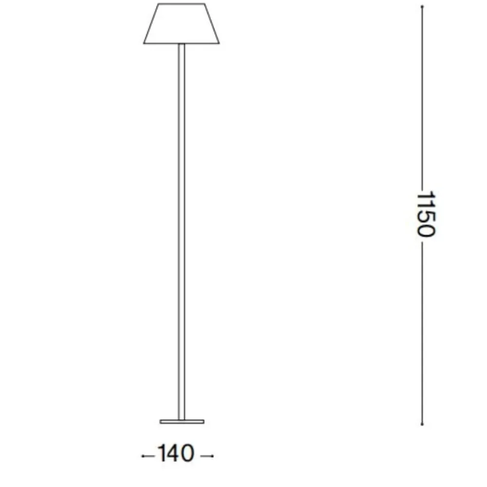 Lampade Da Esterno Giardino-Ideal Lux Piantana da esterno pure pt marrone