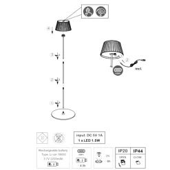 Lampade Da Esterno Giardino-Selezionato da Mazzolaluce Piantana da esterno senza fili rossa led 3000k