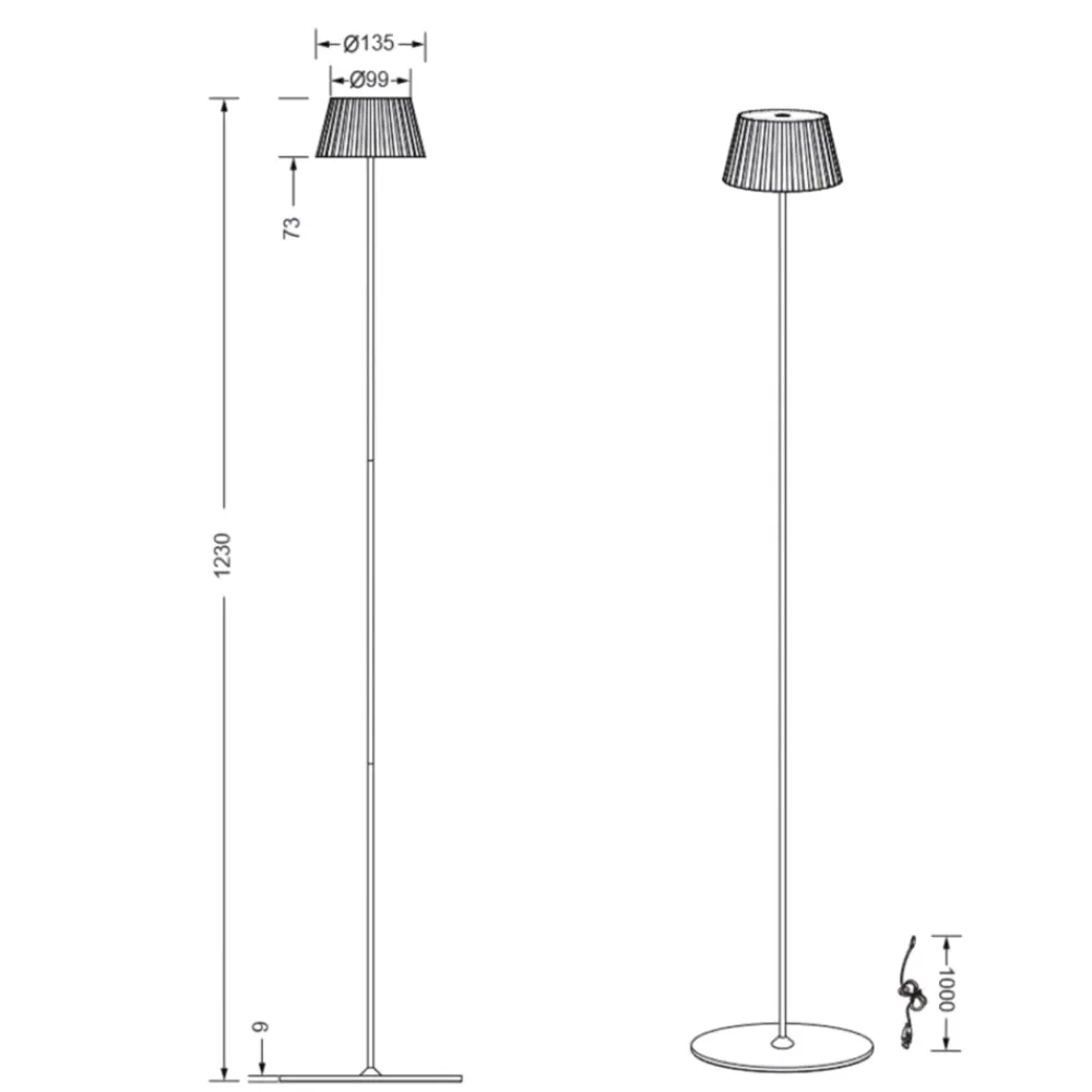 Lampade Da Esterno Giardino-Selezionato da Mazzolaluce Piantana da esterno senza fili rossa led 3000k