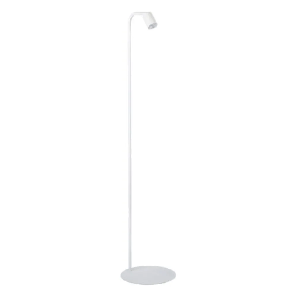 Lampade Da Terra-Selezionato da Mazzolaluce Piantana da lettura bianca con faretto orientabile