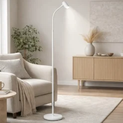 Lampade Da Terra-Selezionato da Mazzolaluce Piantana da lettura bianca spot orietabile moderna