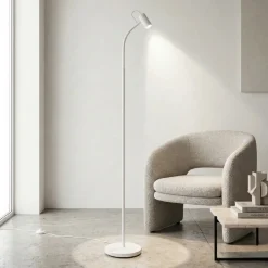 Lampade Da Terra-Selezionato da Mazzolaluce Piantana da lettura bianca spot orietabile moderna
