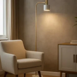 Lampade Da Terra-Selezionato da Mazzolaluce Piantana da lettura bianco oro stile contemporaneo