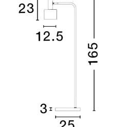 Lampade Da Terra-Selezionato da Mazzolaluce Piantana da lettura bianco oro stile contemporaneo