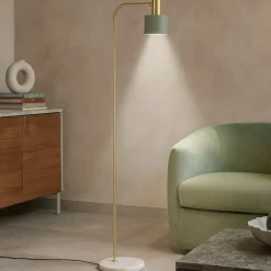Lampade Da Terra-Selezionato da Mazzolaluce Piantana da lettura per salotto oro colore verde menta