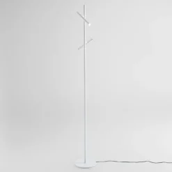 Lampade Da Terra-Gea Luce Piantana da terra bianca led 3000k orientabile gpi