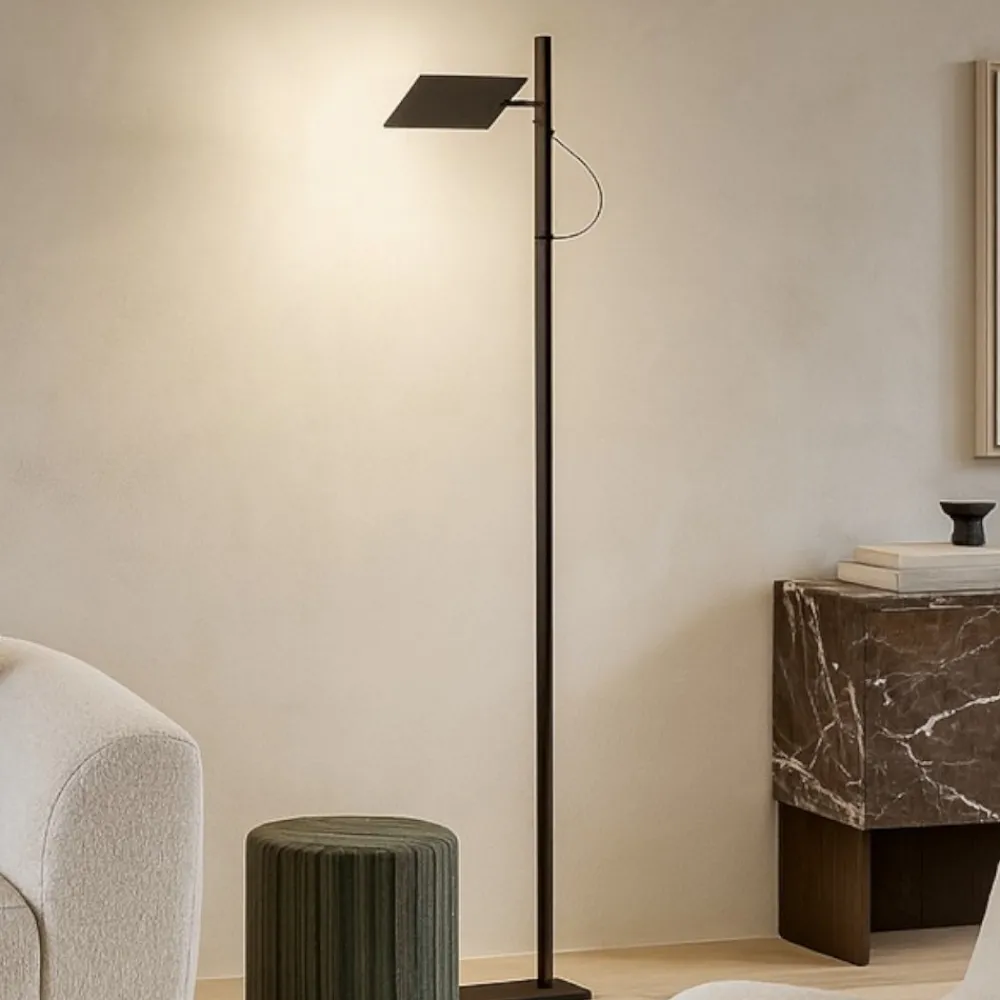 Lampade Da Terra-Perenz Illuminazione Piantana da terra da ufficio perenz radiante led cct orientabile nera