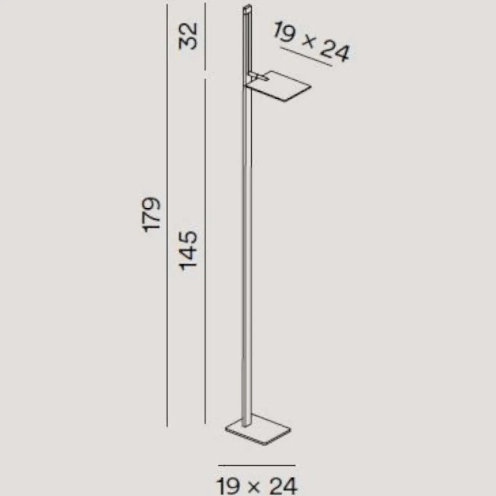 Lampade Da Terra-Perenz Illuminazione Piantana da terra da ufficio perenz radiante led cct orientabile nera