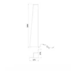 Lampade Da Terra-Selezionato da Mazzolaluce Piantana da terra design squadrato nero led 3000w dimmerabile