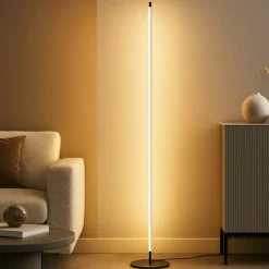 Lampade Da Terra-Gea Luce Piantana da terra ebony led 3000k nera per salotto