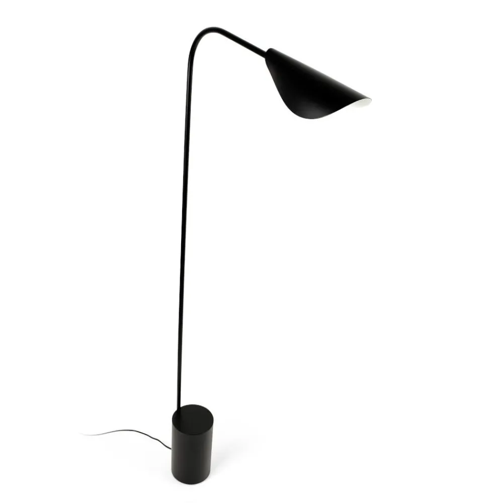 Lampade Da Terra-Selezionato da Mazzolaluce Piantana da terra metallo nero orientabile design moderno