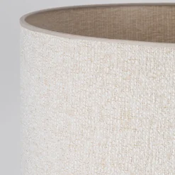 Lampade Da Terra-Selezionato da Mazzolaluce Piantana da terra moderna sabbia con paralume cilindro di tessuto beige
