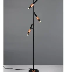 Lampade Da Terra-Selezionato da Mazzolaluce Piantana da terra orientabile 3 led 2300k 3000k 4000k nero e bronzo