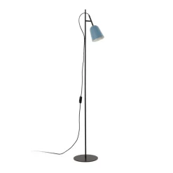 Lampade Da Terra-Selezionato da Mazzolaluce Piantana da terra per cameretta ragazzo metallo nero e blu orientabile