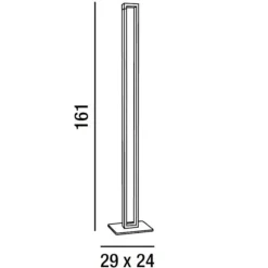 Lampade Da Terra-Perenz Illuminazione Piantana da terra sway perenz orientabile nero led 3000k 4000k 6000k