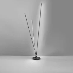 Lampade Da Terra-Perenz Illuminazione Piantana design da terra perenz twins nera led 3000k dimmerabile