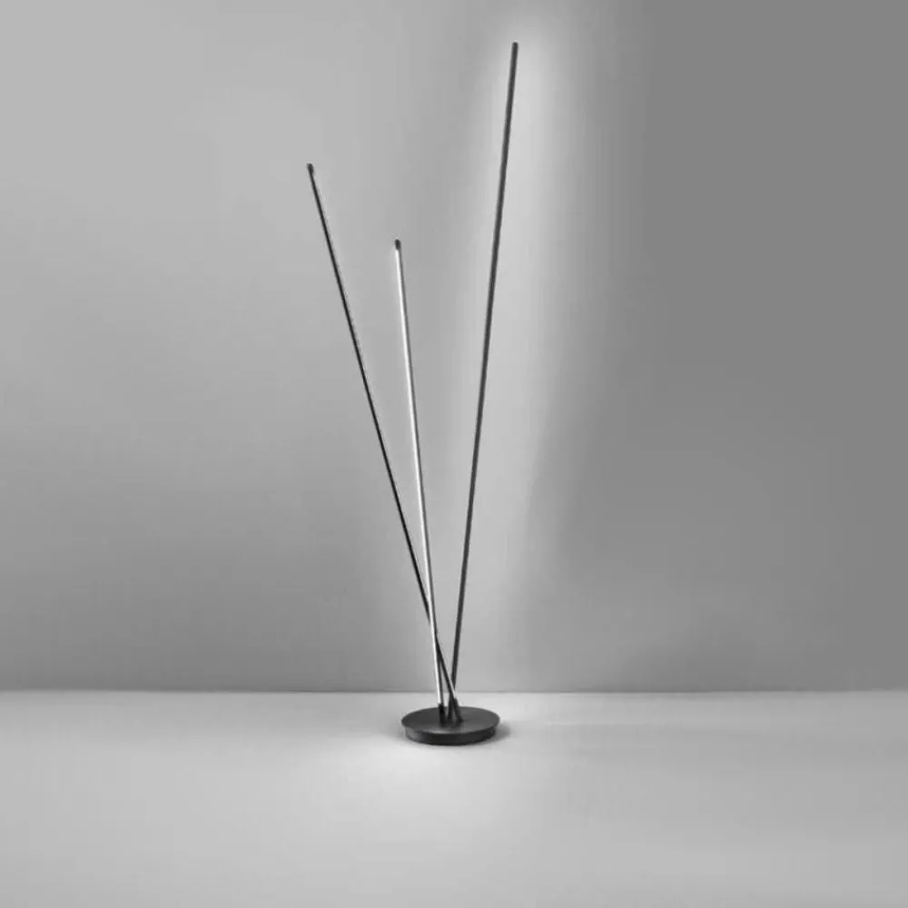 Lampade Da Terra-Perenz Illuminazione Piantana design da terra perenz twins nera led 3000k dimmerabile