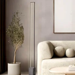 Lampade Da Terra-Selezionato da Mazzolaluce Piantana design minimalista led 3000k base in cemento