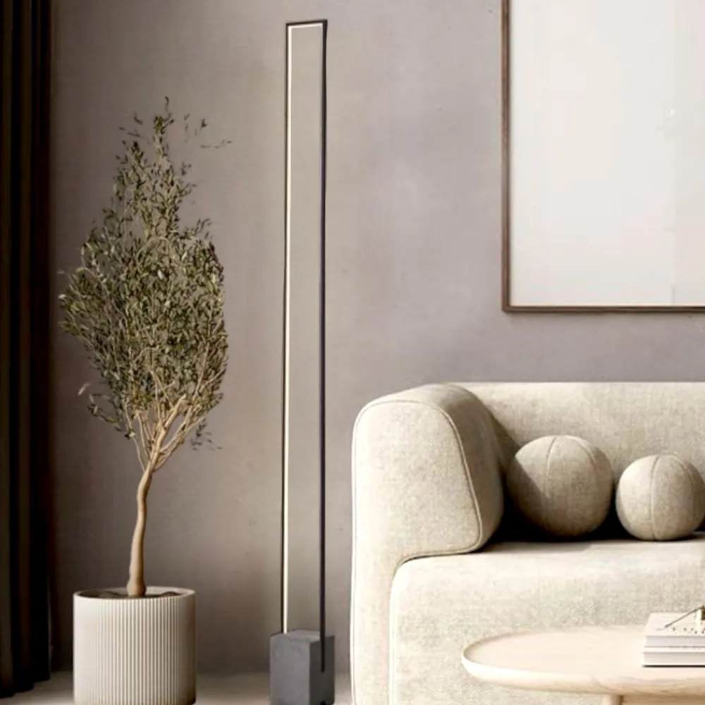 Lampade Da Terra-Selezionato da Mazzolaluce Piantana design minimalista led 3000k base in cemento