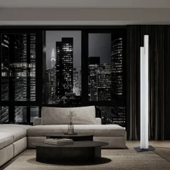 Lampade Da Terra-Selezionato da Mazzolaluce Piantana design moderna bianca per soggiorno led 38w 3000k dimmerabile