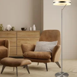 Lampade Da Terra-Selezionato da Mazzolaluce Piantana design moderna grigio nickel led dimmerabile 2300k 3000k 4000k