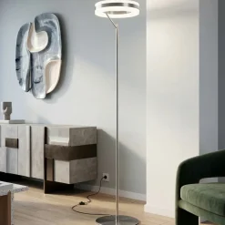 Lampade Da Terra-Selezionato da Mazzolaluce Piantana design moderna grigio nickel led dimmerabile 2300k 3000k 4000k