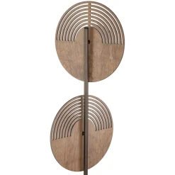 Lampade Da Terra-Selezionato da Mazzolaluce Piantana design moderna in legno quercia marrone sfere di vetro per soggiorno