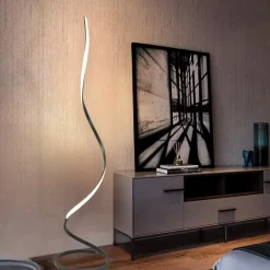 Lampade Da Terra-Selezionato da Mazzolaluce Piantana design moderna led 22w 2800k marrone ossido