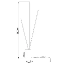 Lampade Da Terra-Selezionato da Mazzolaluce Piantana design moderna led 60w 3000k steli orientabili