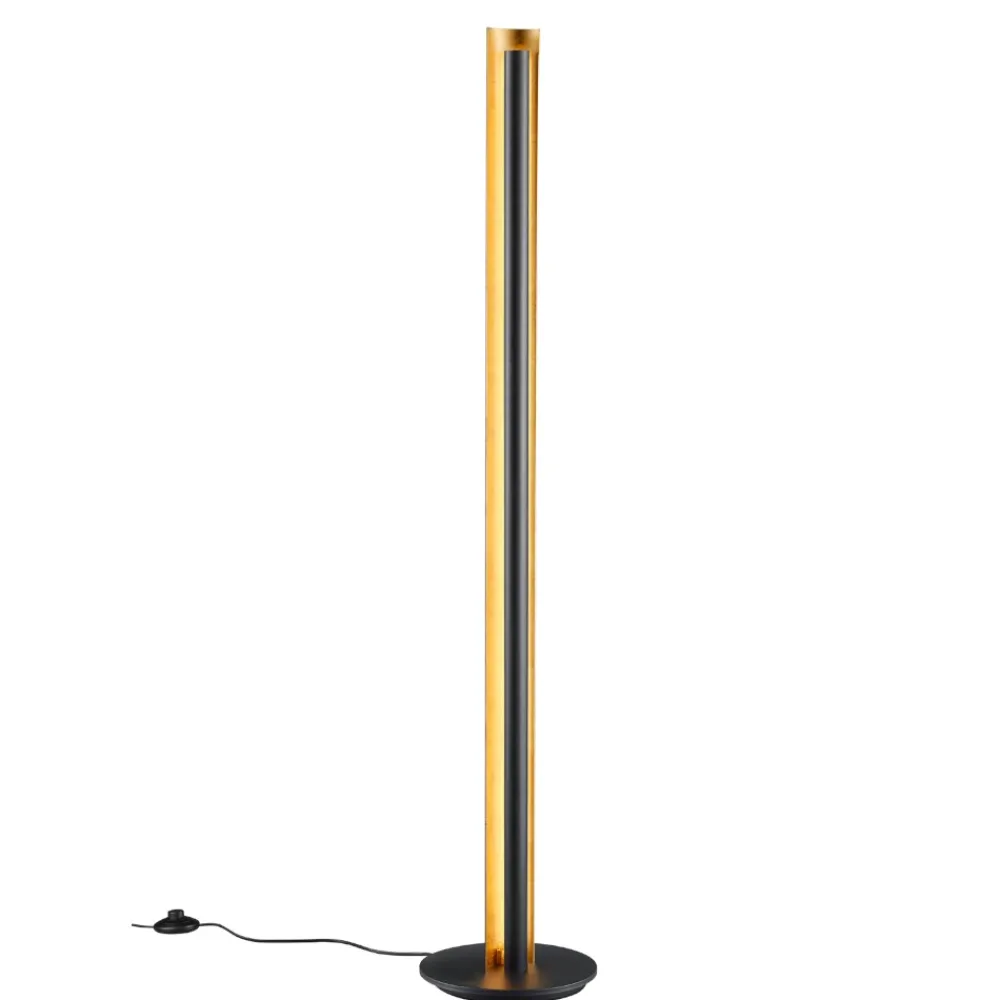 Lampade Da Terra-Selezionato da Mazzolaluce Piantana design moderna nero oro led 15w 3000k