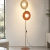 Lampade Da Terra-Selezionato da Mazzolaluce Piantana design moderna rosso sabbia 2 luci per soggiorno