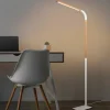 Lampade Da Terra-Selezionato da Mazzolaluce Piantana di legno bianca moderna led orientabile dimmerabile
