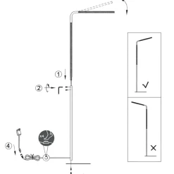 Lampade Da Terra-Selezionato da Mazzolaluce Piantana di legno bianca moderna led orientabile dimmerabile