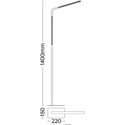 Lampade Da Terra-Selezionato da Mazzolaluce Piantana di legno bianca moderna led orientabile dimmerabile