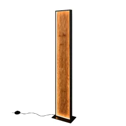Lampade Da Terra-Selezionato da Mazzolaluce Piantana di legno rettangolare moderna led dimmerabile