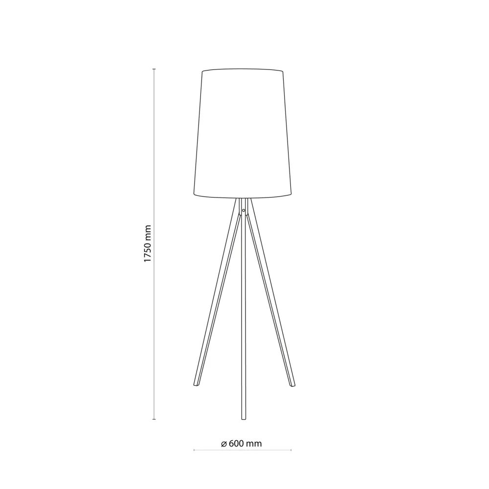 Lampade Da Terra-Selezionato da Mazzolaluce Piantana di legno scandinavo paralume di lino