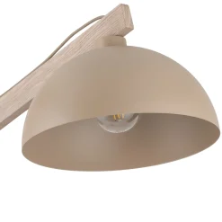 Lampade Da Terra-Selezionato da Mazzolaluce Piantana di legno vintage cupola metallo sabbia per salotto