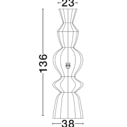 Lampade Da Terra-Selezionato da Mazzolaluce Piantana di rattan nero intrecciato per soggiorno