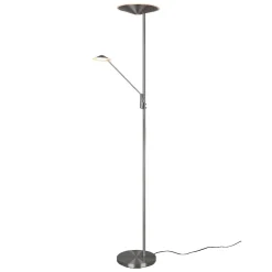 Lampade Da Terra-Selezionato da Mazzolaluce Piantana grigio nickel per ufficio 2 luci led 2700k-3200k-4000k