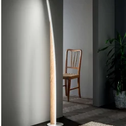 Lampade Da Terra-Fabas Luce Piantana in legno design moderna led 35w 3000k cordoba
