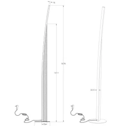 Lampade Da Terra-Fabas Luce Piantana in legno design moderna led 35w 3000k cordoba