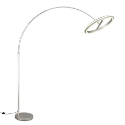 Lampade Da Terra-Selezionato da Mazzolaluce Piantana lampada ad arco nickel led 21w 2300k 3000k 4000k
