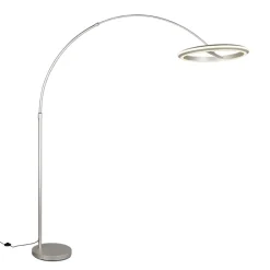 Lampade Da Terra-Selezionato da Mazzolaluce Piantana lampada ad arco nickel led 21w 2300k 3000k 4000k