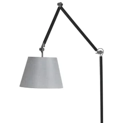 Lampade Da Terra-Selezionato da Mazzolaluce Piantana lampada arco nera orientabile paralume grigio moderna
