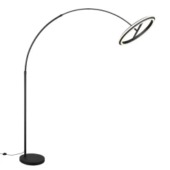 Lampade Da Terra-Selezionato da Mazzolaluce Piantana lampada da terra arco nera led dimmerabile 2300k 3000k 4000k